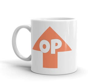 Reddit OP Upvote Mug, Reddit Mug, Funny Gift for Redditor, Reddit Button, Reddit Gift, Reddit Secret Santa, Reddit Exchange Gift