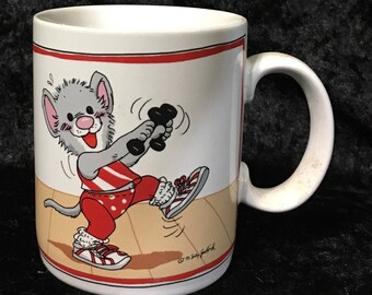 Tillamook Works Out Suzy's Zoo Ceramic Cup 1993 Suzy Spafford