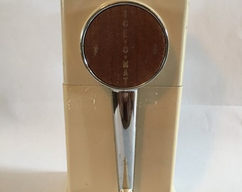Vintage Ice O Mat | Ice Crusher | Chrome with Wall Mount Barware