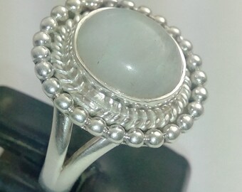 rainbow moonstone ring,925 sterling silver ring