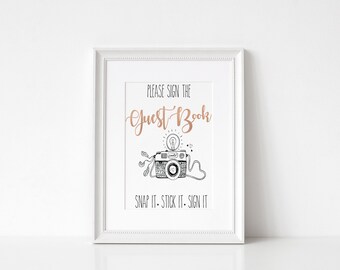 Printable Guest Book Sign | Guest book sign | Digital Guest Book Sign | Wedding Sign | Baby Shower Sign | Birthday sign | Engagement sign