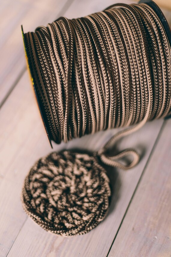 MIXED BROWN yarn, macrame cord, craft supplies, diy projects, colored rope, chunky yarn, craft yarn, rope cord #4/8 macrame rope 218 yards