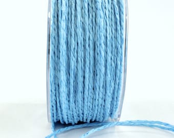 Turquoise (Aqua) Paper Cord Ribbon . 10 yards