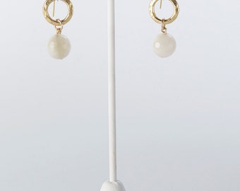 Moonstone and 24K Gold Vermeil Earrings