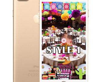 Mexican Fiesta Bridal Shower, Bachelorette Party or Birthday Party SnapChat Filter 10 Different Styles!