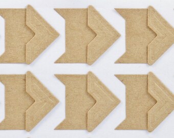 PHOTO CORNER STICKERS (Set of 96) - Kraft Paper Photo Corner Sticker Set (2cm x 2cm)