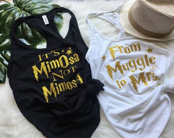 Harry Potter Themed Wedding Shirts, Bachelorette Bridal Party Tank Tops, Bachelorette tanks, Bachelorette party, tops and tee, D2