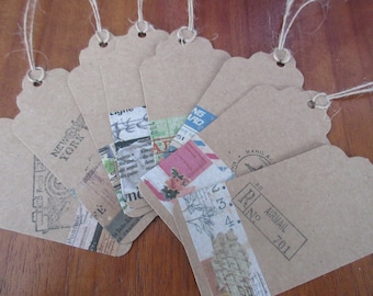 TRAVEL COLLECTION: 56 labels 9.5 x 4.5 cm decorated on the theme of travel