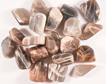 Tumbled Black Moonstone.