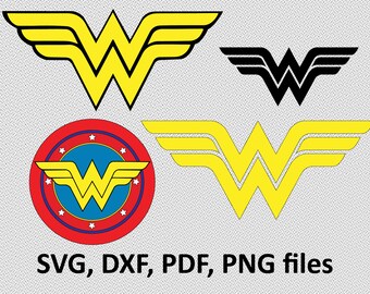 Wonder Woman ( svg, dxf, pdf, png) Clipart svg Files cutting vector wonder woman logo, silhouette, branding, image, clip art