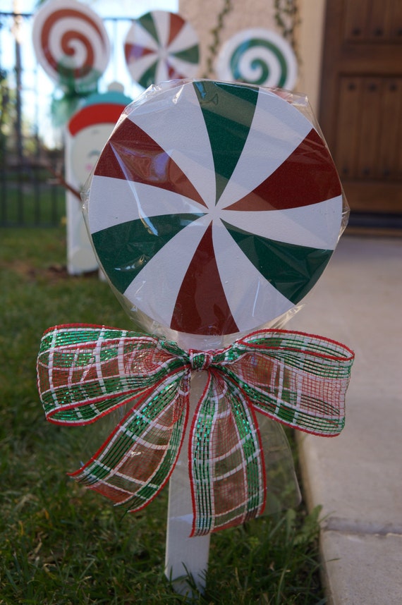 Items similar to Christmas Lollipops for yard decorations on Etsy