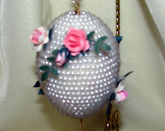 Beaded Chicken Egg in the Faberge Style