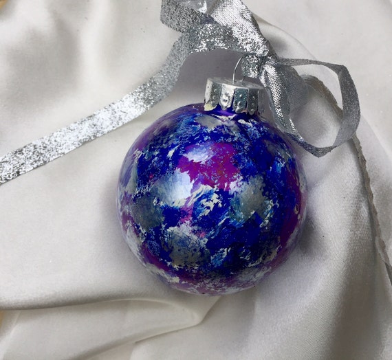 Items similar to Christmas ornament, ornament, Alcohol ink original ...