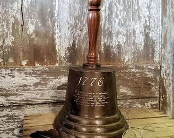 Engraved Giant Liberty Hand Bell