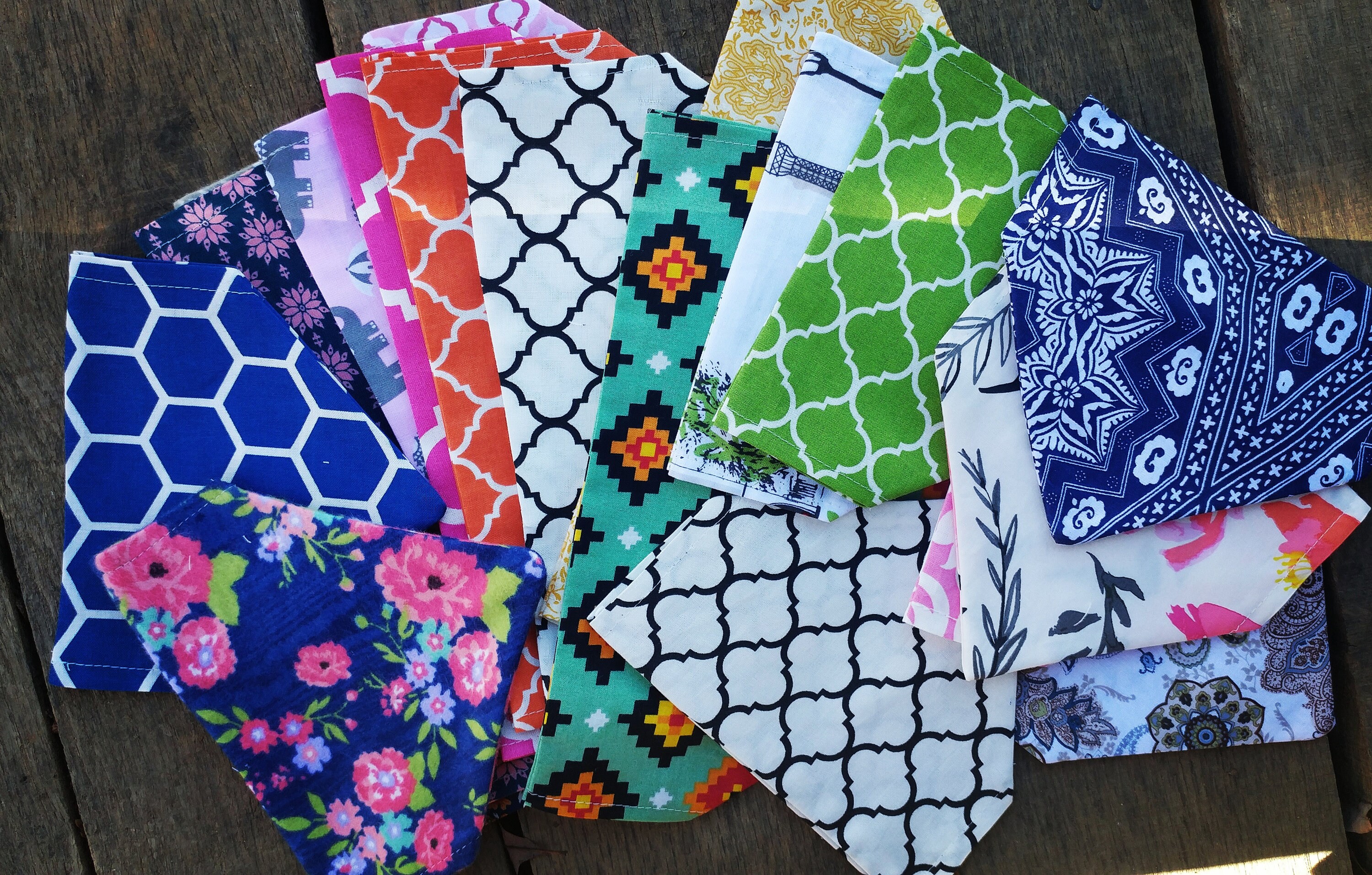 Wholesale Lot Dog Bandanas Set of 10 dog groomer dog