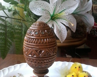 Decorative souvenir Souvenir Easter Easter decor Easter gift Gift for wife Mother's Day Carving wood souvenir Daughter gift Easter egg