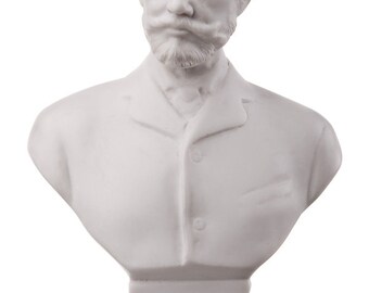 Russian Composer Pyotr Tchaikovsky (Tschaikowsky) Marble Bust / Statue 13 cm (5.1'') white
