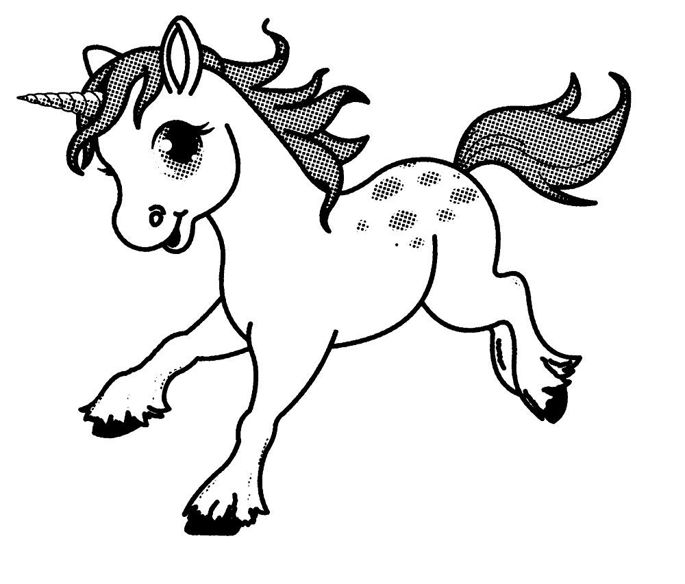 Coloriage De Licorne Ailee