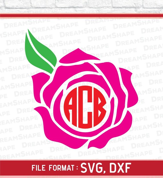 Download Flower SVG Rose Monogram Flower SVG Files Flower SVG Files