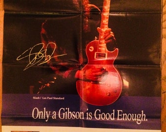 Slash Gibson Les Paul Poster 1993
