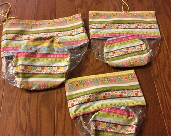 Toy Storage Bag Set of 3, Owl Storage Bags, Toy Storage Bag, Toy Bag, Girls Room Decor, Toy Organization, Owl Nursery