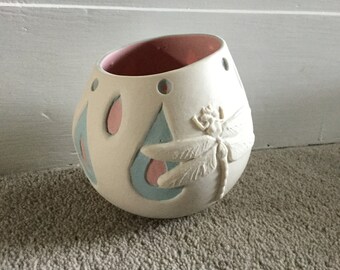 Handmade porcelain candle holder