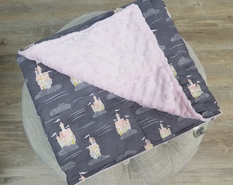Weighted Blanket for Child - Whimsical Castles and Luxurious Complementing Minky (35x50 inches) - Kid Weighted Blanket