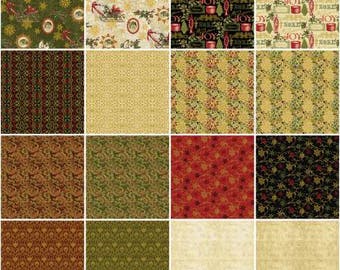 Florentine Christmas 10-Inch Squares Layer Cake, 42 Pieces, Benartex, Precut Fabric, Quilt Fabric, Cotton Fabric, Christmas Fabric