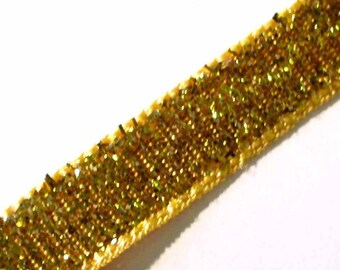 1 M 10mm - (m) Gold lurex Ruban ACFI295