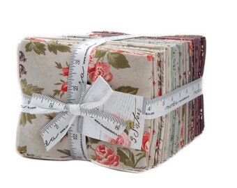 Quill Fat Quarter Bundle - Moda Fabric - Moda Collection 3 Sisters Designs Romantic Quilt Fabric - Fat Quarter Set of 40 Fabrics