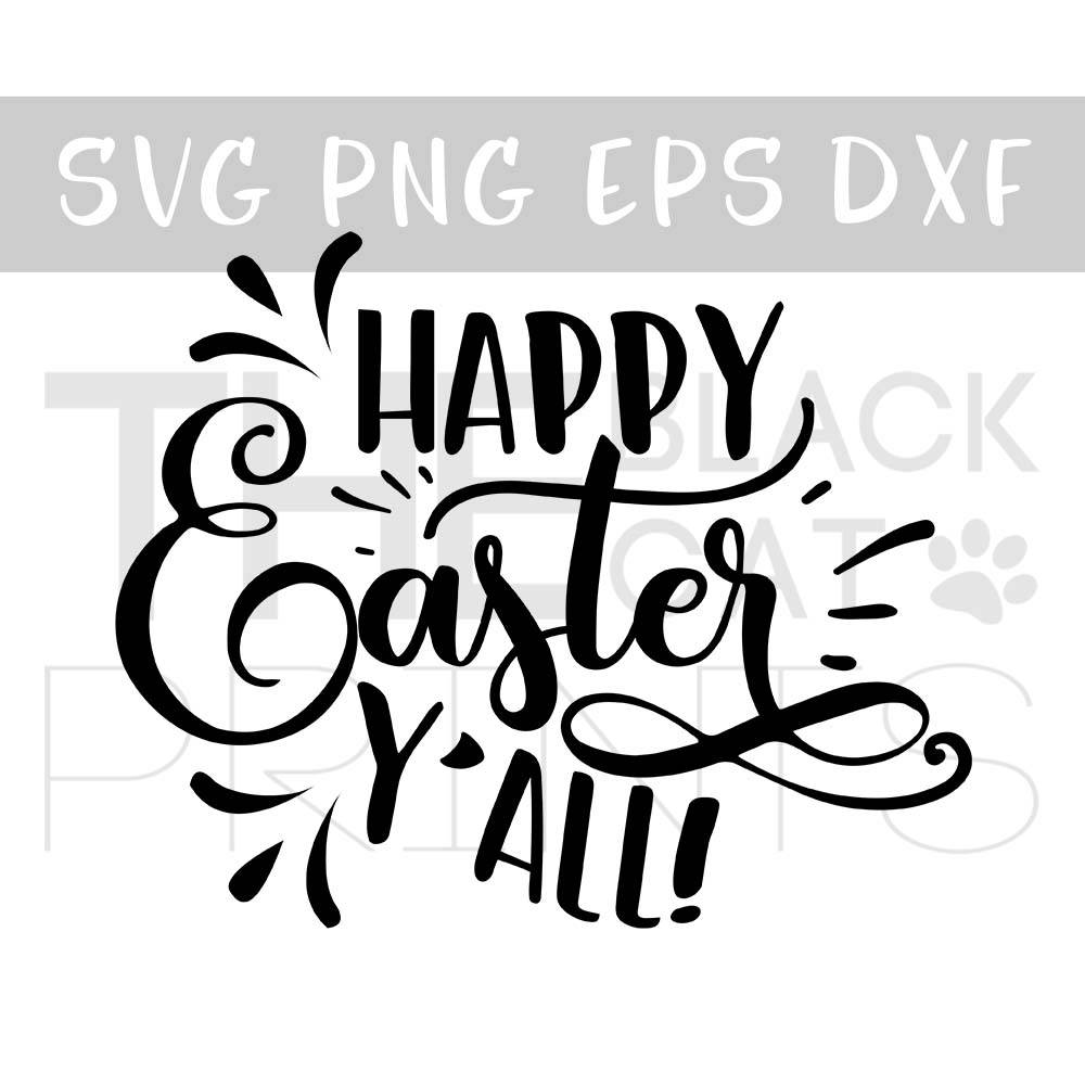 Happy Easter svg cut file Easter cursive svg file Cricut svg