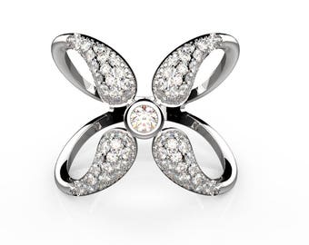 Bezel x ring - silver