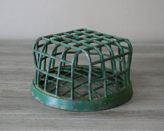Metal Cage Flower Frog / Vintage Flower Frog by Dazey Manufacturing Co