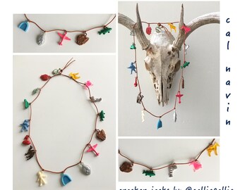Cracker Jack String Necklace Collectables Vintage 1920's-1950's Fashion Charms Prizes
