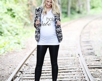 Hola Bebe Maternity Shirt,Pregnancy Announcement Shirt, Pregnancy Announcement, Gender Reveal, Baby Announcement, Gender Reveal Shirt
