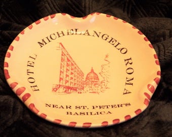 Vintage Hotel Michelangelo Roma Ashtray
