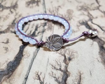 Purple rondelle single wrap