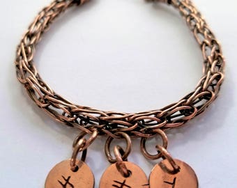 Men's Personalized Viking Knit Bracelet