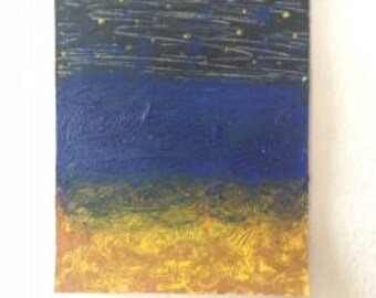 Original Art ATC ACEO Mini Painting - Acrylic