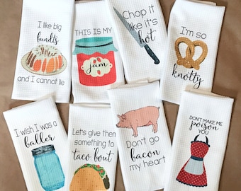 Funny Kitchen Towels - Kitchen Decor - Hostess Gift - Dish Towels - Housewarming Gift - Gift For Mom - Wedding Shower Gift - Hand Towel