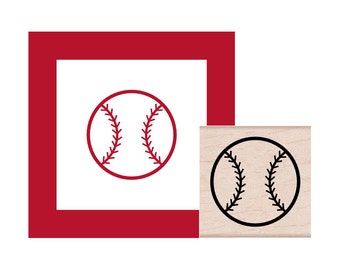 Baseball Rubber Stamp