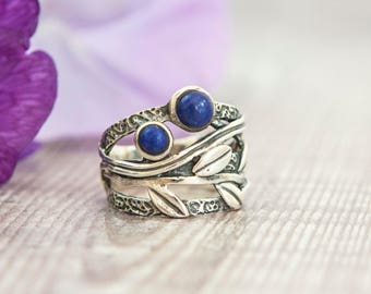 Lapis Lazuli Silver Ring - Silver Ring - Gemstone Ring - Handmade ring