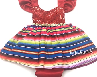 Fiesta Dress, Fiesta Outfit, Mexian Birthday Outfit, Fiesta Party Outfit, Cinco de Mayo Outfit, Fiesta Birthday Outfit, Fiesta Birthday Tutu