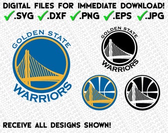 GOLDEN STATE WARRIORS svg - 5 file formats (svg, dxf, png, eps, jpg) download instantly!! logo image vector clipart files cricut silhouette