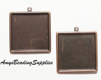 2 Vintaj Classic Square Bezel 29.5mm (P0002)