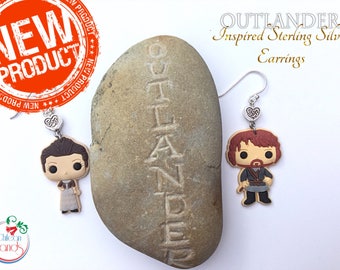 Claire & Jamie - from Outlander- sterling silver earrings
