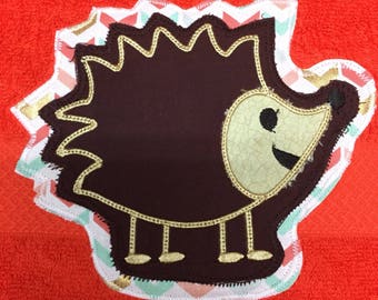 Hedgehog Towel/hedgehog applique