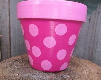 Polka Dot Flower Pot
