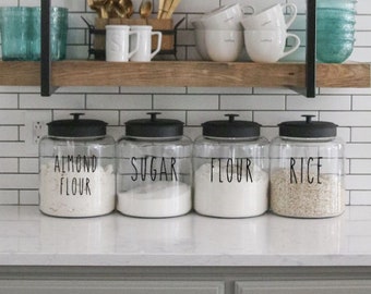 Pantry Labels // Kitchen Labels // Canister Labels // Jar Labels // Custom Decals // Vinyl Decals // Wonderfully Made Creations