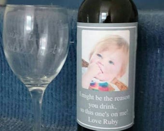 Personalised Wine Labels great for Teacher gifts, Christmas or any occasion also available for prosecco